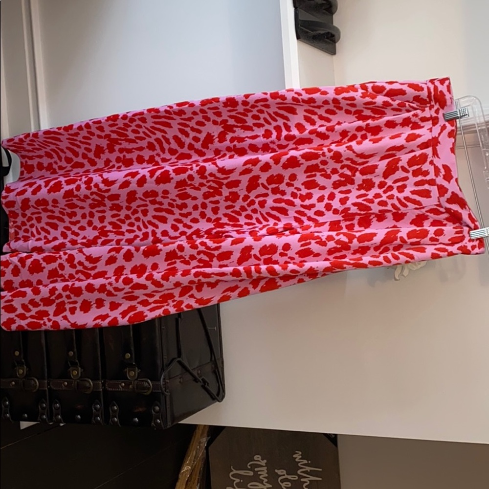 Red and Pink Leopard Wide Leg pant